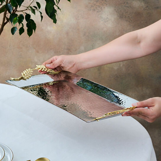 Karaca New Year Yılbaşı Carmenta Dekoratif Tepsi 50x28 cm