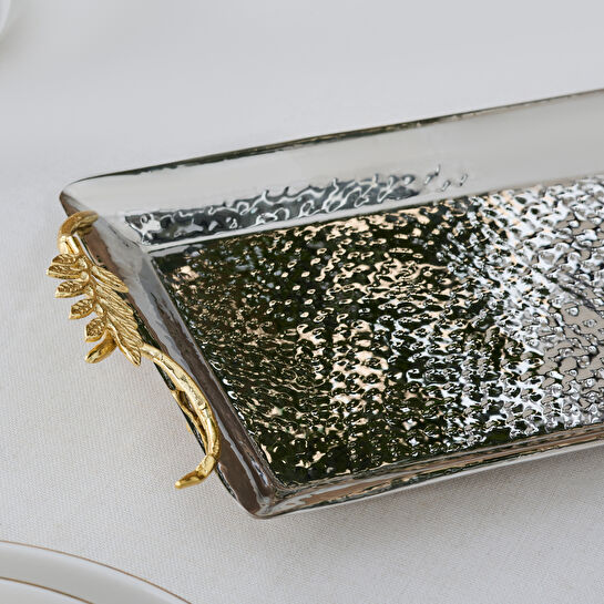 Karaca Home New Year Yılbaşı Carmenta Dekoratif Tepsi 44x19 cm