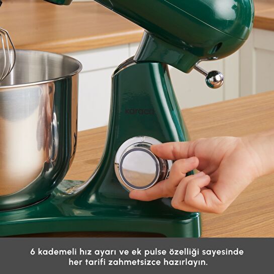 Karaca Powercast Chef Döküm Stand Mikser Pine Green Mutfak Şefi 1800W 6,2 Lt