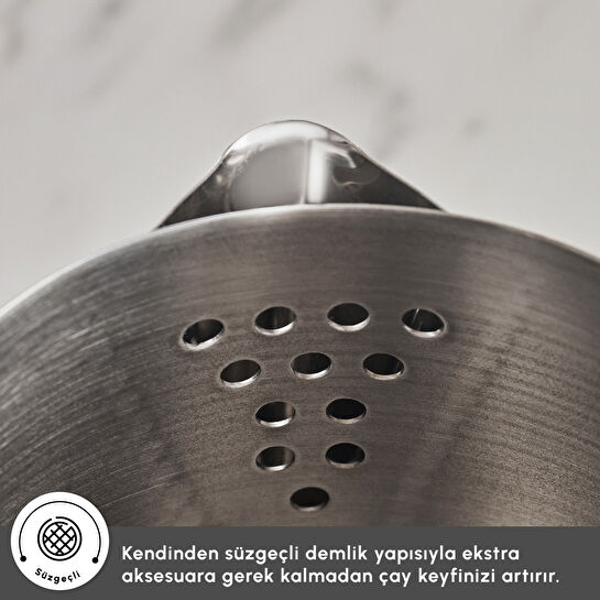 Karaca Powersteel Pro 316+ Space Midi Çelik İndüksiyon Tabanlı Çaydanlık Takımı