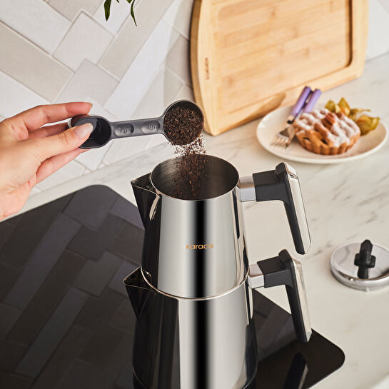 Karaca Powersteel Pro 316+ Space Midi Çelik İndüksiyon Tabanlı Çaydanlık Takımı 