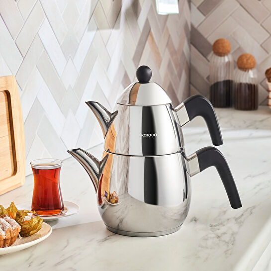 Karaca Powersteel Pro 316+ Tokyo Midi Çelik İndüksiyon Tabanlı Çaydanlık Takımı