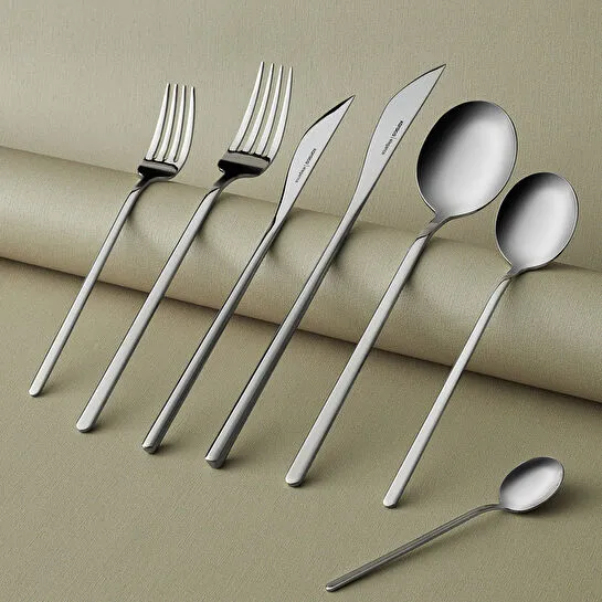 Karaca Elegance Focus Platin 12 Kişilik 84 Parça Çatal Kaşık Bıçak Takımı