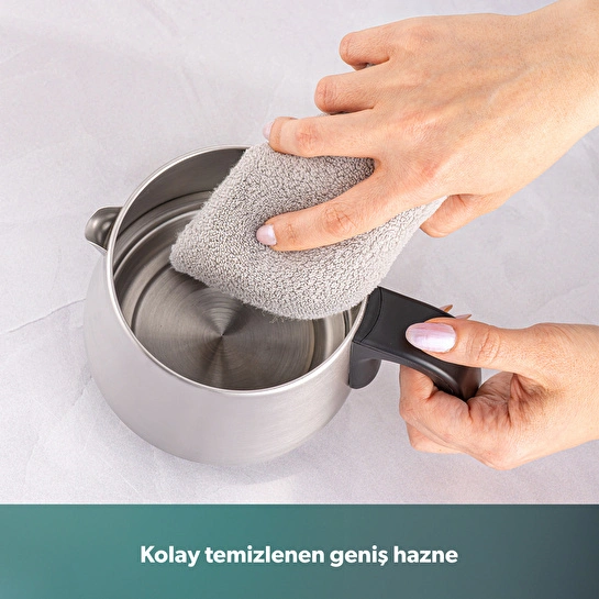 Homend Royaltea 1711h Çelik Çay Makinesi Inox Siyah