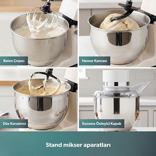 Homend Profashion 3063H Hamur Yoğurma Makinesi Krem 1500W 5L