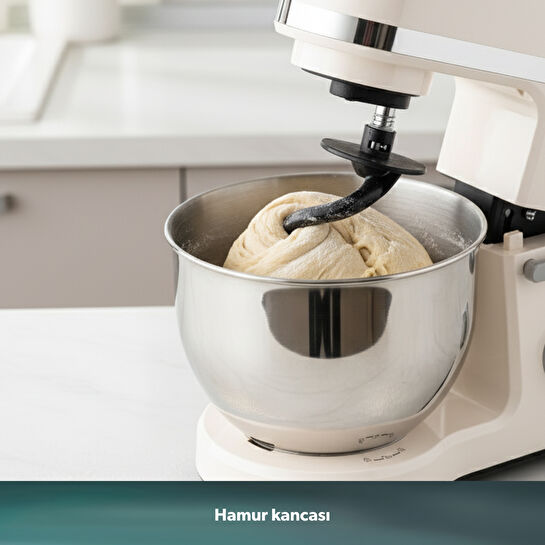 Homend Profashion 3063H Hamur Yoğurma Makinesi Krem 1500W 5L