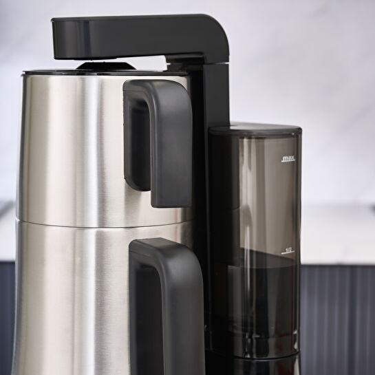 Homend Smart Royaltea Plus 1781H 2 in 1 Wifi Otomatik Çay ve Türk Kahve Makinesi Inox 