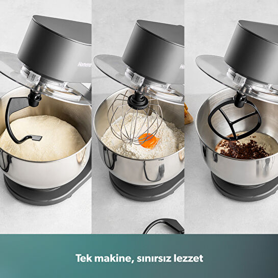 Homend Profashion 3023H Digital Ekran Döküm Hamur Yoğurma Makinesi Antrasit 1500W 5L