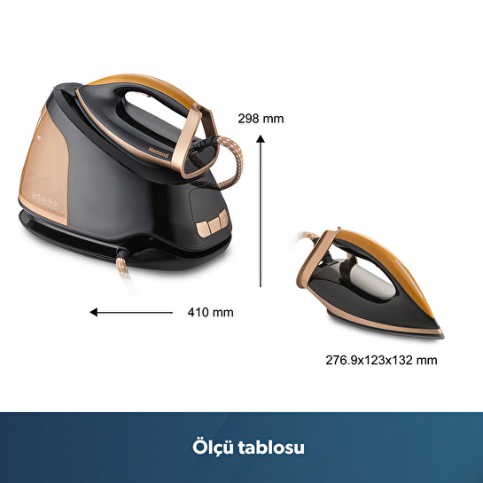 Homend Jetsteam 1175H Buhar Kazanlı Ütü Siyah Gold
