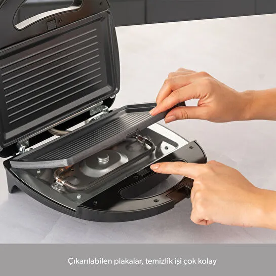 Homend Toastbuster 1325H Çıkarılabilir Tost Plakalı Waffle Makinesi