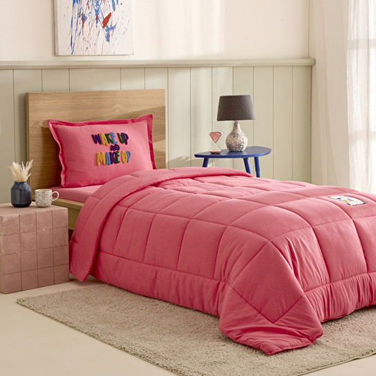 Karaca Home Motto Cotton Comfort Tek Kişilik Uyku Seti Fuşya