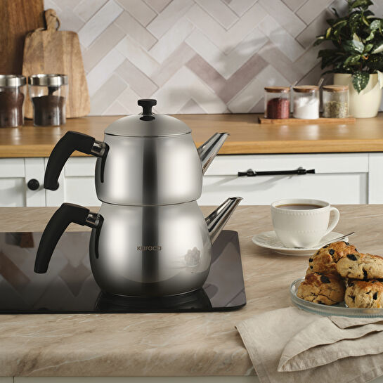 Karaca Alim Çaydanlık Takımı Siyah Maxi