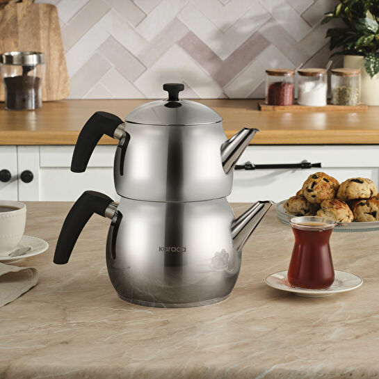 Karaca Alim Çaydanlık Takımı Siyah Maxi