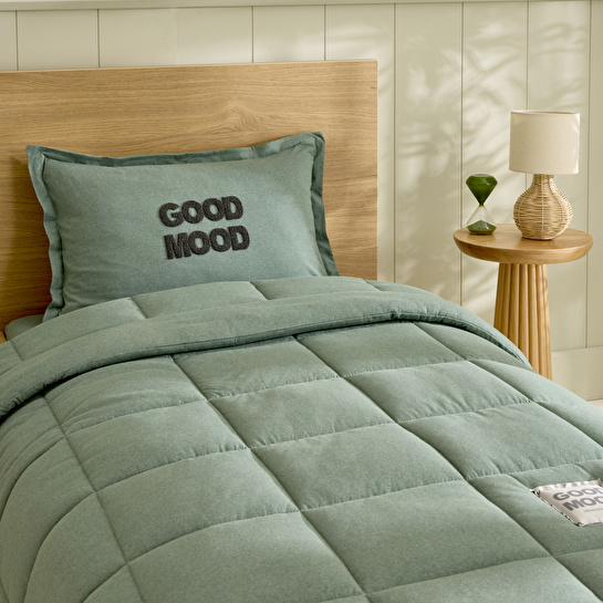 Karaca Home Motto Cotton Comfort Tek Kişilik Uyku Seti Petrol