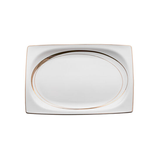 Emsan Fine Bone Hale 60 Parça 12 Kişilik Kare Yemek Takımı Gold