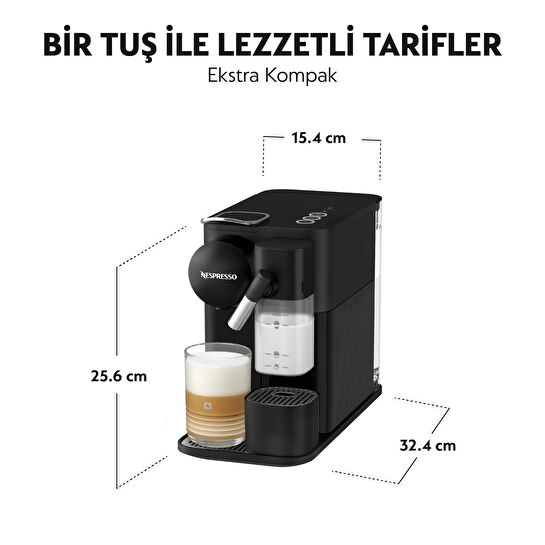 Nespresso F121 Lattissima One Süt Çözümlü Kahve Makinesi Siyah