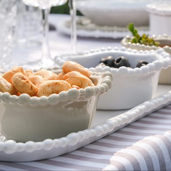 Baci Milano Joke Table Kitchen Melamin 3'lü Küçük Kase Beyaz