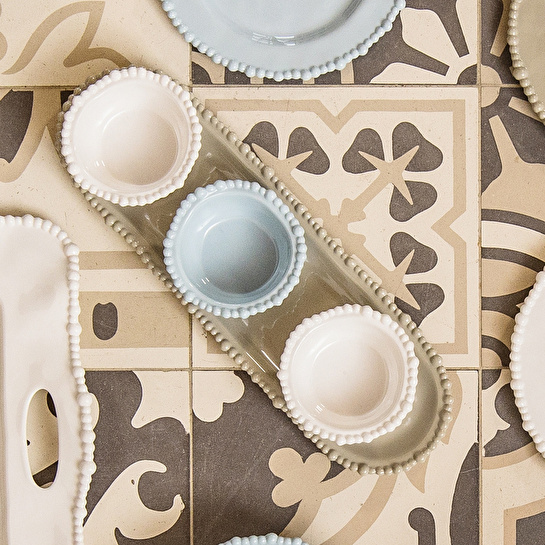 Baci Milano Joke Table Kitchen Melamin 3'lü Küçük Kase Beyaz