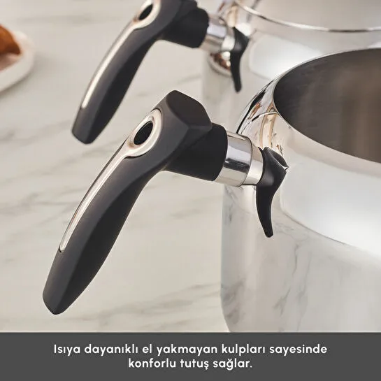 Karaca Asiye Maxi Çaydanlık Takımı Siyah