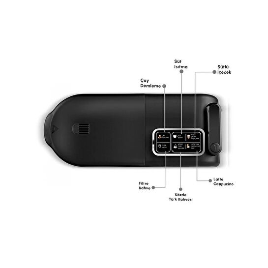 Karaca Hatır Plus Barista 6 in 1 Latte Cappuccino ve Közde Türk Kahve Makinesi Matte White