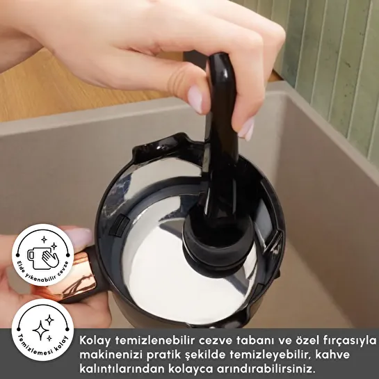 Karaca Hatır Plus Barista 6 in 1 Latte Cappuccino ve Közde Türk Kahve Makinesi Matte White