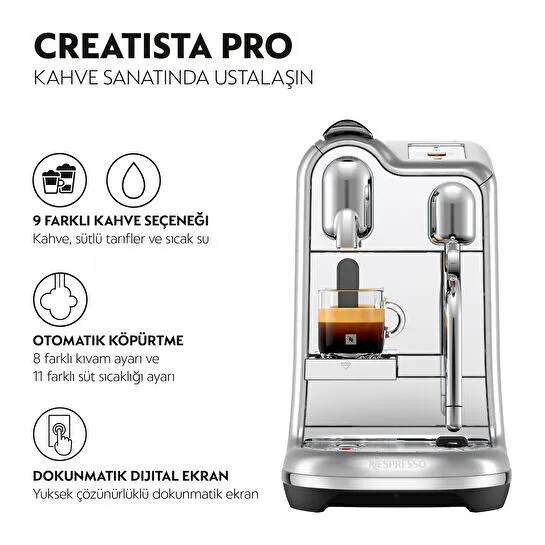 Nespresso J620 Creatista Pro Süt Çözümlü Kahve Makinesi