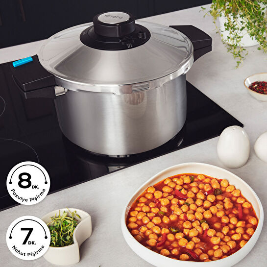 Karaca Quick and Safe İndüksiyon Tabanlı Düdüklü Tencere Seti 4+6 Lt