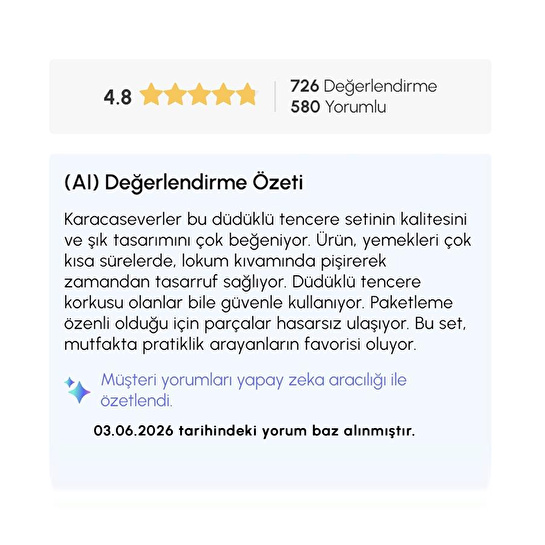 Karaca Quick and Safe İndüksiyon Tabanlı Düdüklü Tencere Seti 4+6 Lt
