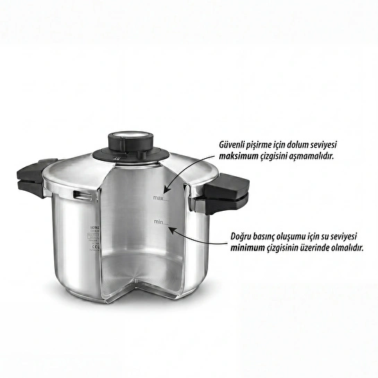 Karaca Quick and Safe İndüksiyon Tabanlı Düdüklü Tencere Seti 4+6 Lt