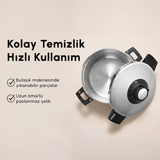 Karaca Quick and Safe İndüksiyon Tabanlı Düdüklü Tencere Seti 4+6 Lt