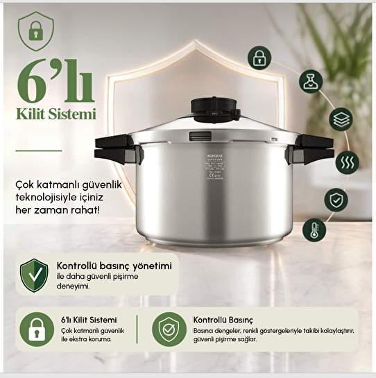 Karaca Quick and Safe İndüksiyon Tabanlı Düdüklü Tencere Seti 4+6 Lt