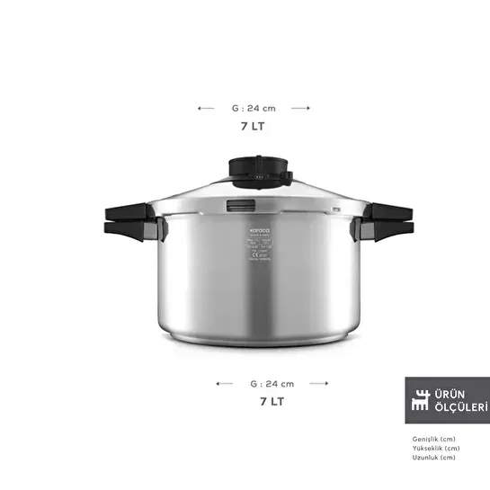 Karaca Quick And Safe İndüksiyon Tabanlı Düdüklü Tencere 7 Lt