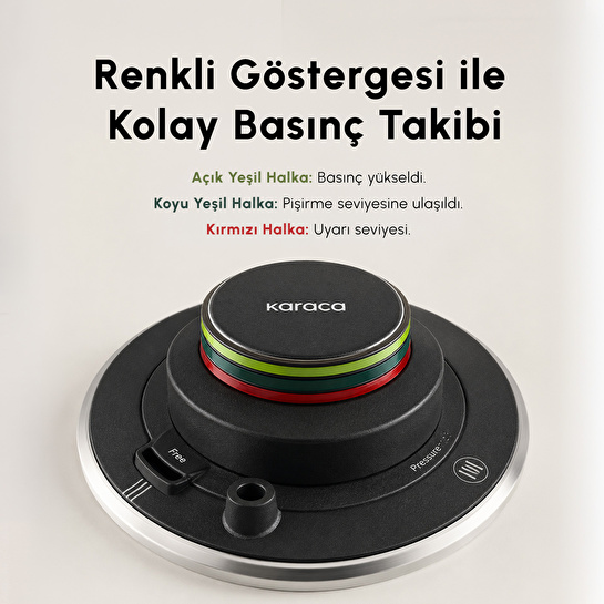 Karaca Quick And Safe İndüksiyon Tabanlı Düdüklü Tencere 7 Lt