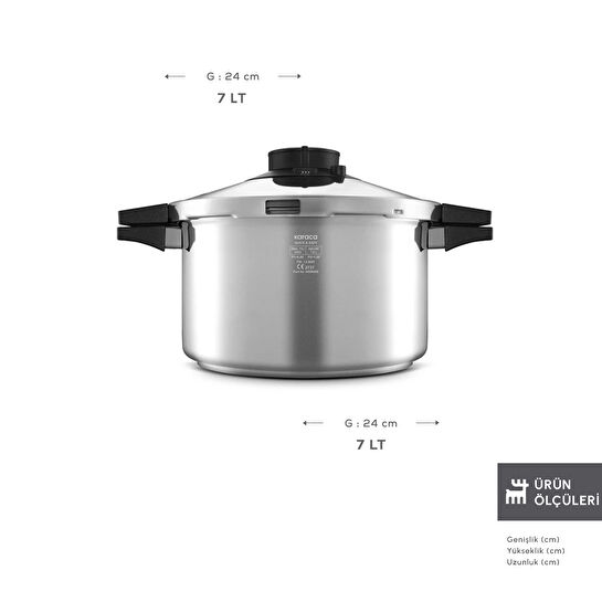 Karaca Quick And Safe İndüksiyon Tabanlı Düdüklü Tencere 7 Lt