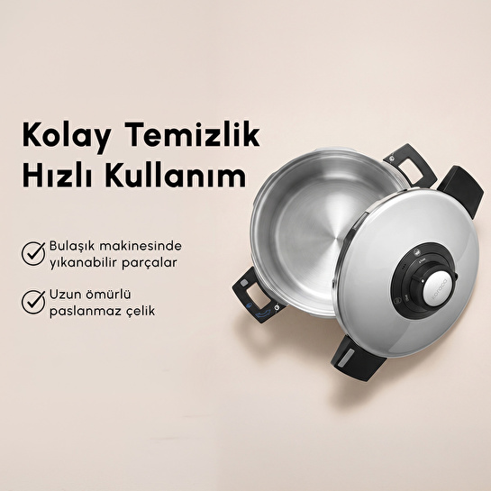 Karaca Quick and Safe İndüksiyon Tabanlı Düdüklü Tencere Seti 6+8 Lt