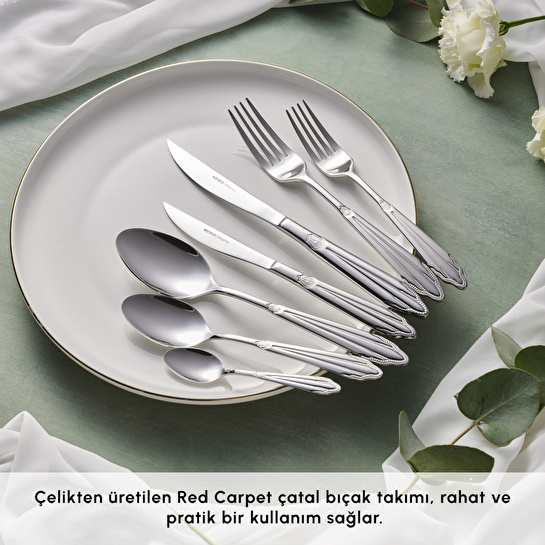 Karaca Red Carpet Collection Elegance New Mantilla 12 Kişilik 84 Parça Çatal Kaşık Bıçak Takımı