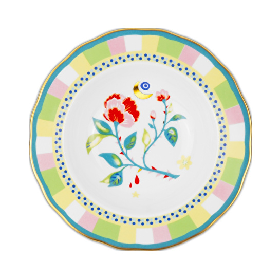 Baci Milano Mamma Mia Karanfil Desenli Pasta Tabağı 22 cm