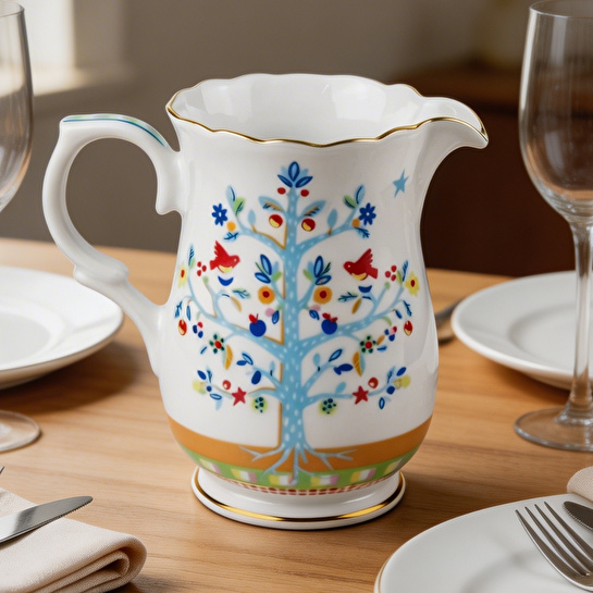 Baci Milano Mamma Mia Ağaç Desenli Sütlük 22 cm x 12,5 cm x 19 cm