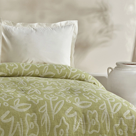 Karaca Home Bouquet Çİft Kişilik Müslin Pike Yeşil