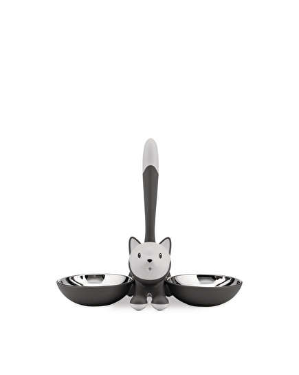 Alessi Tigrito Gri Kedi Mama Kabı 32x16x28 Cm Sh