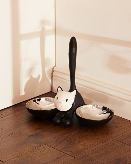 Alessi Tigrito Gri Kedi Mama Kabı 32x16x28 Cm Sh