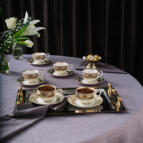 Weimar Andrea Of Spoleto 12 Parça 6 Kişilik Kahve Takımı Yeşil