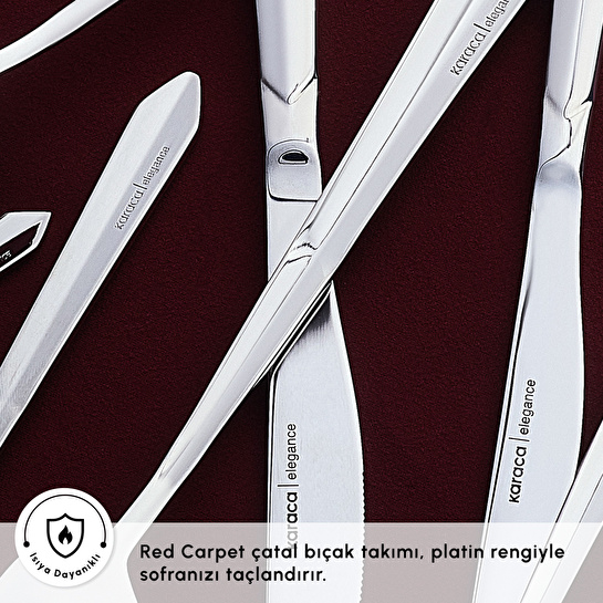 Karaca Red Carpet Collection Elegance New Diamond Platin 12 Kişilik 84 Parça Çatal Kaşık Bıçak Takımı