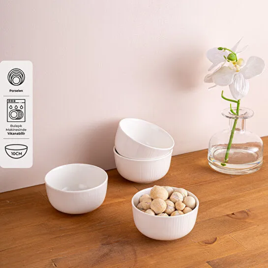 Emsan Bade 4'lü Porselen Kase 10 cm