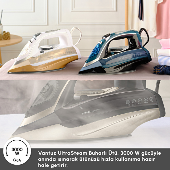 Karaca Vantuz Ultrasteam Buharlı Ütü Black Gold