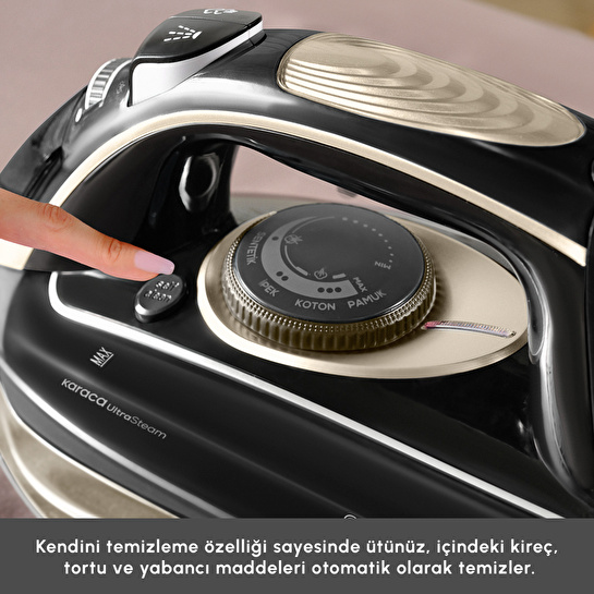 Karaca Vantuz Ultrasteam Buharlı Ütü Black Gold