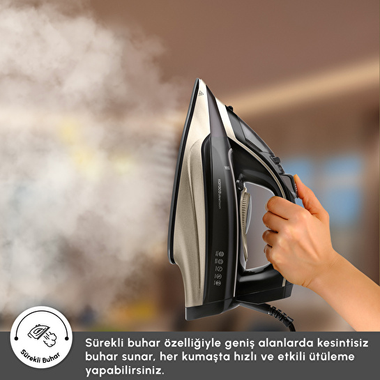 Karaca Vantuz Ultrasteam Buharlı Ütü Black Gold
