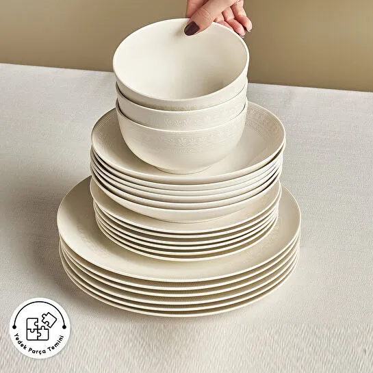 Karaca Forever Bone Artiste 53 Parça 12 Kişilik Yemek Takımı