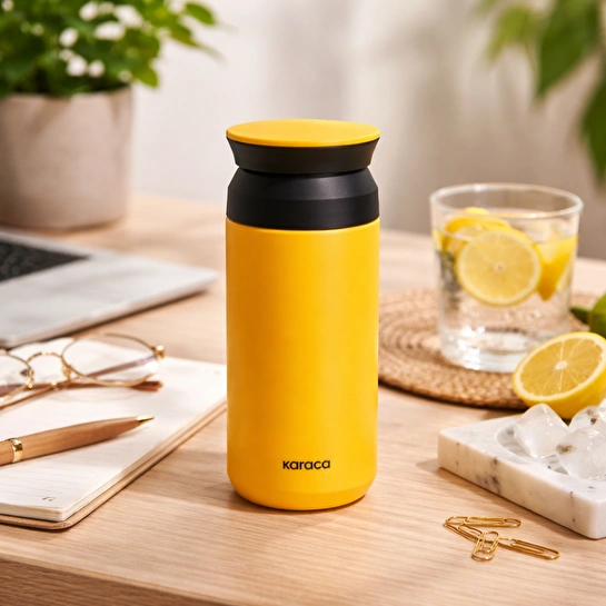 Karaca Rainbow Çelik Sızdırmaz Termos Sarı 350 ml