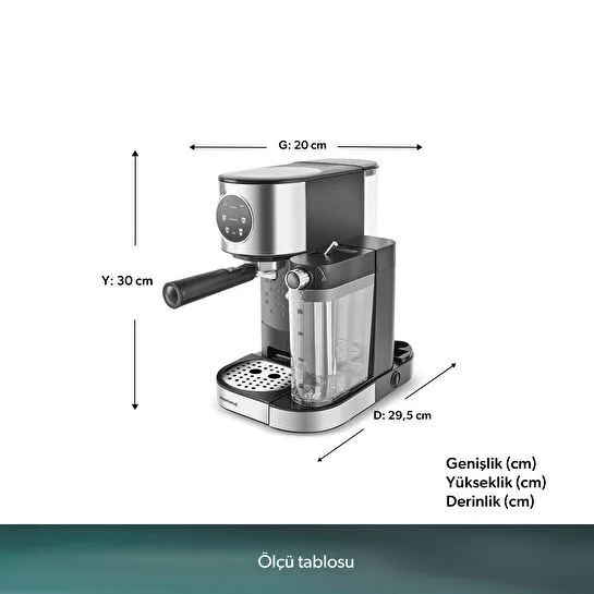 Homend Coffeebreak 5015H Süt Köpürtücülü Otomatik Espresso Makinesi 700 ml 1470W